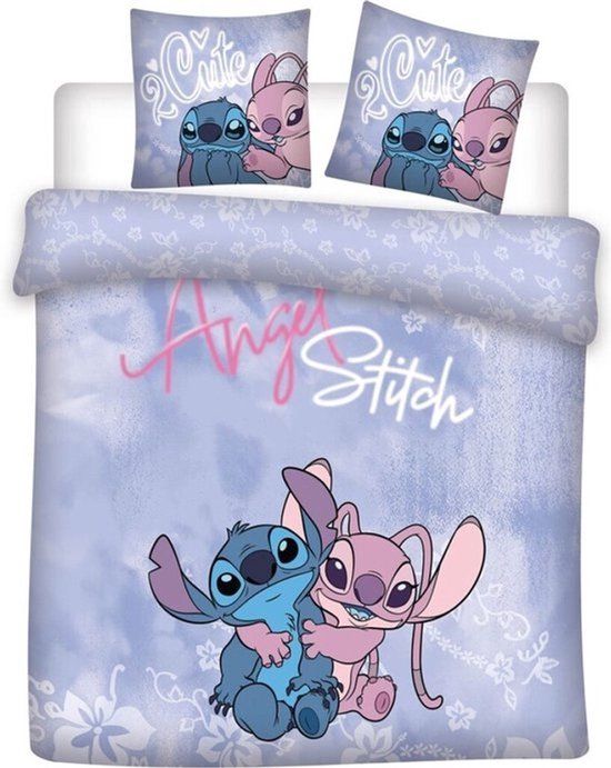 4KidsOnly Disney Lilo & Stitch Dekbedovertrek Hearts - 200 x 200 cm