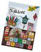 Folia 47049 Folklore-motiefblok, 24 x 34 cm, 26 vellen gesorteerd, 13 x motiefkarton 270 g/m² en 13 x motiefpapier 80 g/m², voor diverse knutselwerken