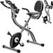 Vélo ergomètre d'appartement - Pliable - 10 niveaux de résistance - Avec bandes de fitness - Noir