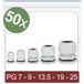 Quadrios 24CA400 Wartel Waterdicht Polyamide Grijs 50 stuk(s)