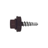 Index AFMD144828 verloopschroef met metalen deksel en sluitring P-14 4,8 x 28 RAL 8017