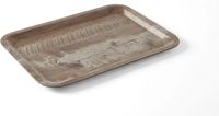 HENDI Dienblad melamine – houtnerf dessin – donker hout – 240x340 mm – vaatwasmachinebestendig