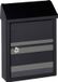 Arregui Smart Graphic brievenbus van roestvrij staal met decoratieve zeefdruk "Lines", zwart