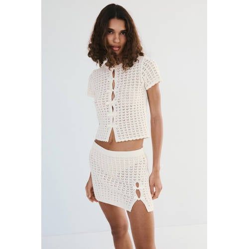 Mango Ecru Mini Skirt