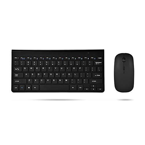 Ccylez Wireless Keyboard Mouse Set, Slim Waterproof 2,4 GHz Wireless Keyboard and Mouse Kit voor Desktop Laptop Tablet(Zwart)