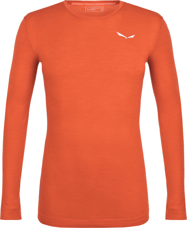 SALEWA SALEWA Zebru Fresh Alpine Merino Responsive Longsleeve Tee Heren, oranje EU 54 | XXL 2023 Klimshirts