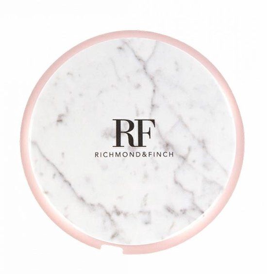 Richmond&Finch Serie - USB-C Oprolbare Kabel - Wit Marmer - 1m