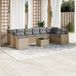Maison Exclusive - Ensemble de jardin, 11 pièces, avec coussins, beige, en polyrotin