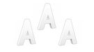 Décopatch AC700Cpack - Lot de 3 supports en papier mâché blanc, Lettre A