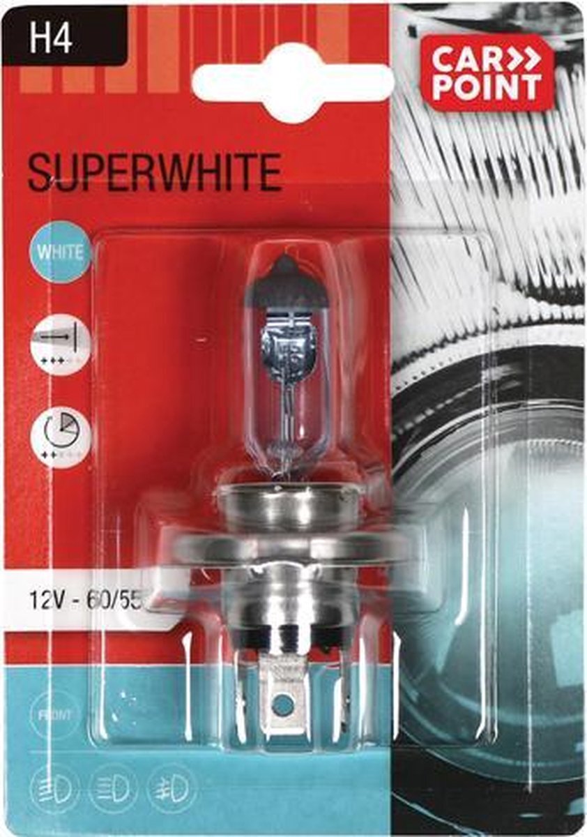 Carpoint Superwhite Autolamp H4 12V 60/55W