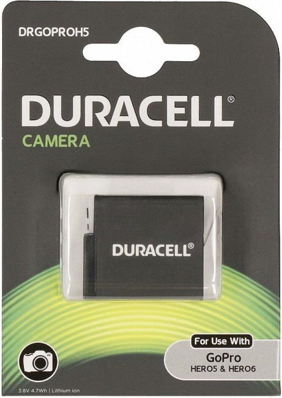 Duracell GoPro Battery for Hero 5, 6 and 7 - 1250 mAh - Black