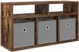 vidaXL Meuble bas avec tiroir chêne fumé 72 x 22,5 x 38 cm