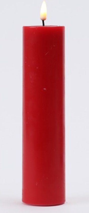 Deluxe Homeart LED Kaars - Rood - 5 x 20 cm - Stompkaars