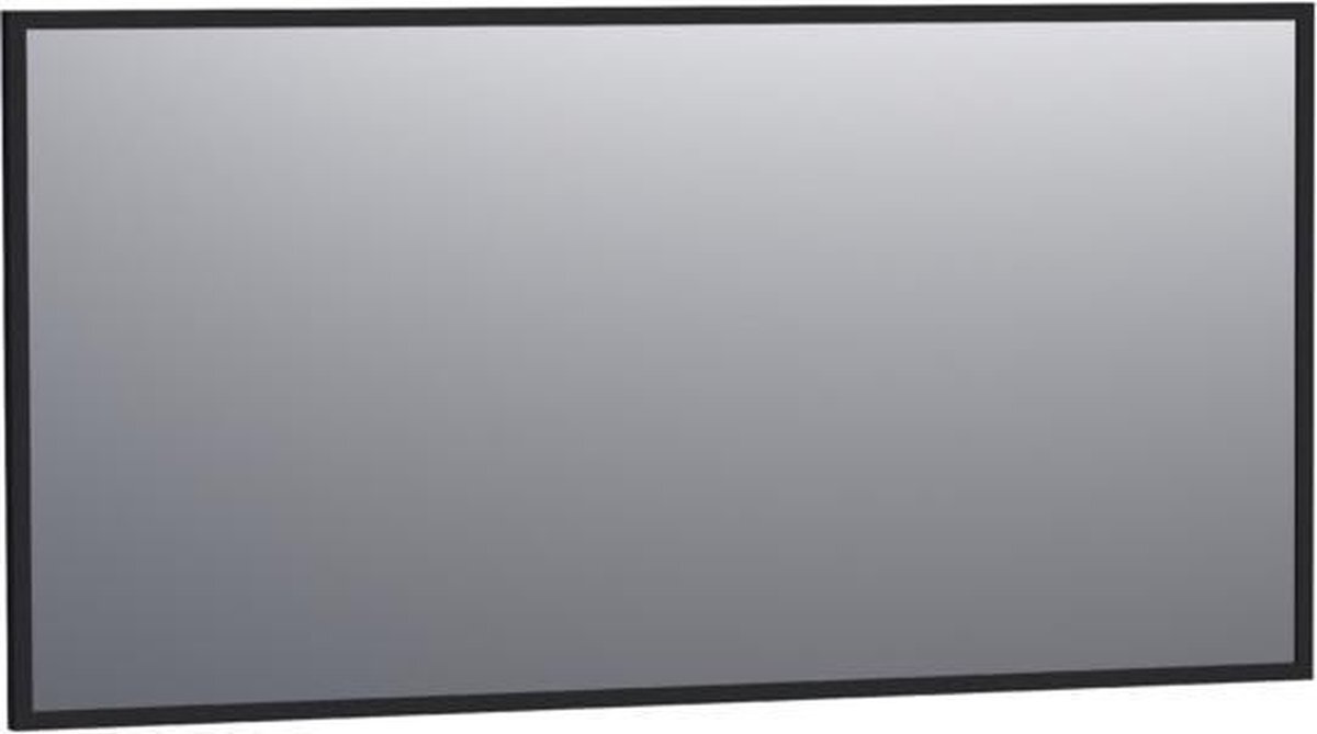 Saniclass Silhouette 140 spiegel 139x70cm zwart aluminium