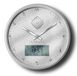 Adhan-Uhr, appel automatique à la prière, argent blanc, 33 cm