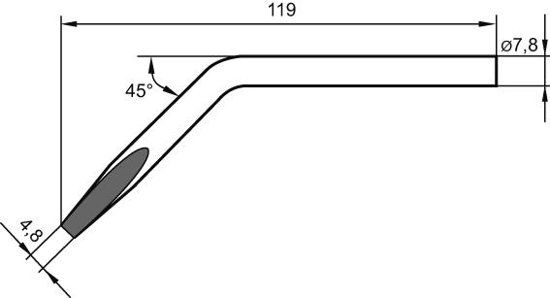 Ersa Soldeerstift beitelvormigafgeb. nr.0082JD Ersa