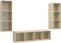 vidaXL 3-delige Tv-meubelset Sonoma eikenhout