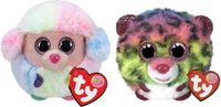 TY - Knuffel - Teeny Puffies - Rainbow Poodle & Dotty Leopard