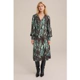 We Fashion Robe Mi-longue Vert Mousse