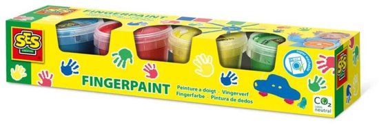 SES Creative Vingerverf 4 kleuren - 4x110ml