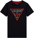 Guess T-shirt met logo 1981 kind Zwart Katoen Unisex 8 jaar