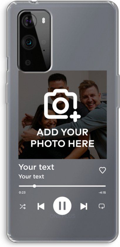 Case Company® OnePlus 9 Pro Hoesje - Music Player - Soft Cover