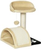 PawHut Poteau griffoir pour Chat, Panneau d'aggloméré - 35,5x37x46cm - Beige
