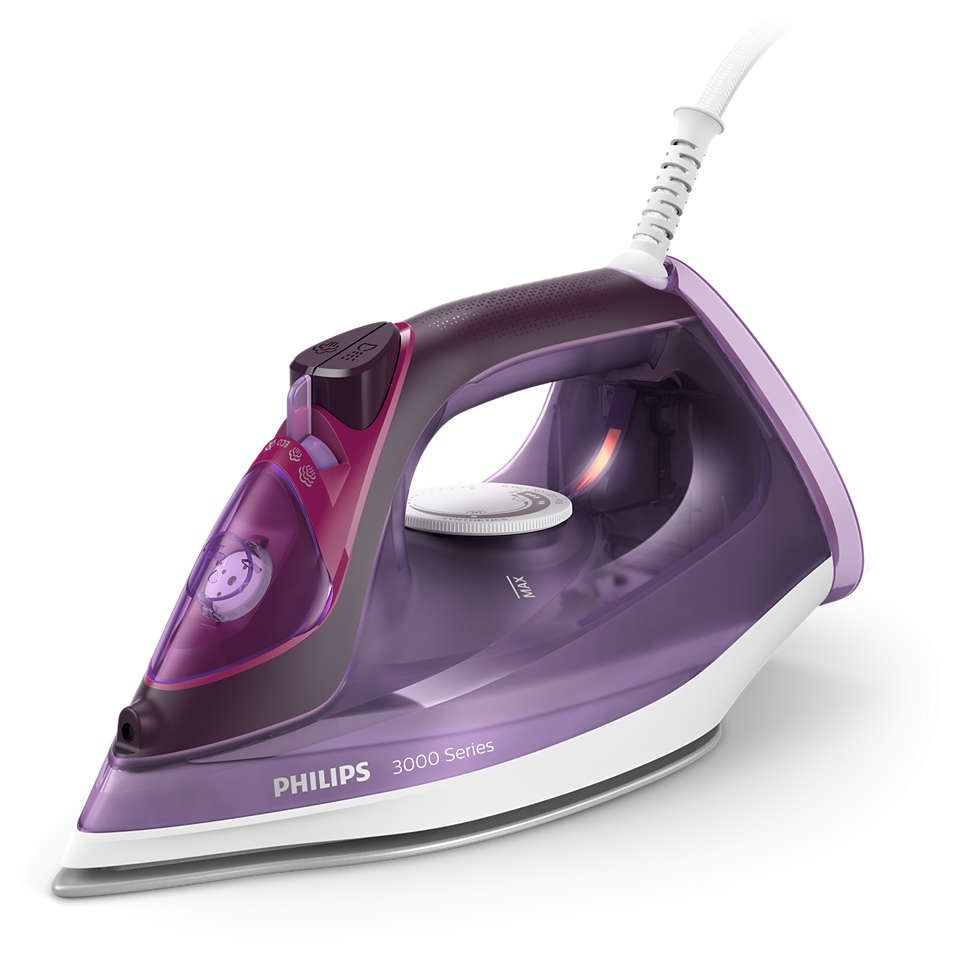 Philips 3000 series DST3041/30 Steam Iron - Ceramic Soleplate, 2600W, Purple