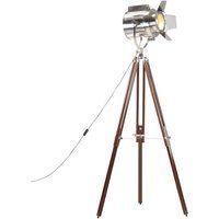 vidaXL Tripod Floor Lamp Cinema Projector Adjustable Height Living Room Home Interior 180 cm Solid Mango Wood