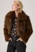 Levi's Laney Veste en fausse fourrure - Femme - S - Marron / Marron Downtown