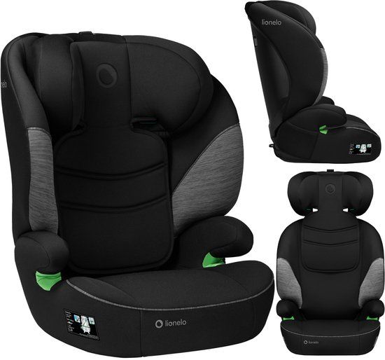 Lionelo Lars i-Size Autostoeltje - 100-150cm - Zwart / Grijs