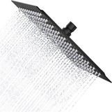 Merkloos Wan GmbH Vierkante regendouchekop - 40 cm - zwart - roestvrij staal