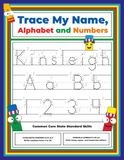 Trace My Name Alphabet and Numbers Workbook for Kinsleigh