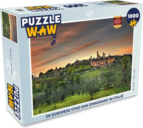 MuchoWow Puzzel De Europese stad San Gimignano in Italië - Legpuzzel - Puzzel 1000 stukjes volwassenen