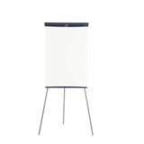 Nobo Basic melamine flipover met driepootstatief, niet magnetisch, zilver/wit