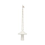 Suspension Icecat, porcelaine, champignon, blanc et or