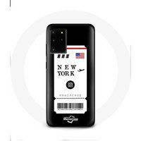 Maniacase Etui voor Samsung Galaxy S11 Plus vliegticket New York