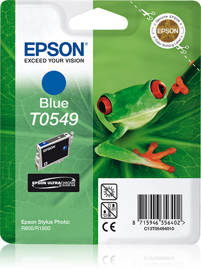 Epson Frog inktpatroon Blue T0549 Ultra Chrome Hi-Gloss single pack / blauw