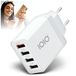 IOIO UL4 Meervoudige USB-oplader met QC 3.0 stekkeradapter voor stopcontact, 33 W snellader, laadstation, USB-voeding, compacte oplaadstekker