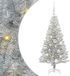 vidaXL Kerstboom Zilver 120 cm PET met Lampjes