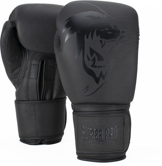 Super Pro Combat Gear Legend Lederen Kickbokshandschoenen Grijs 12oz