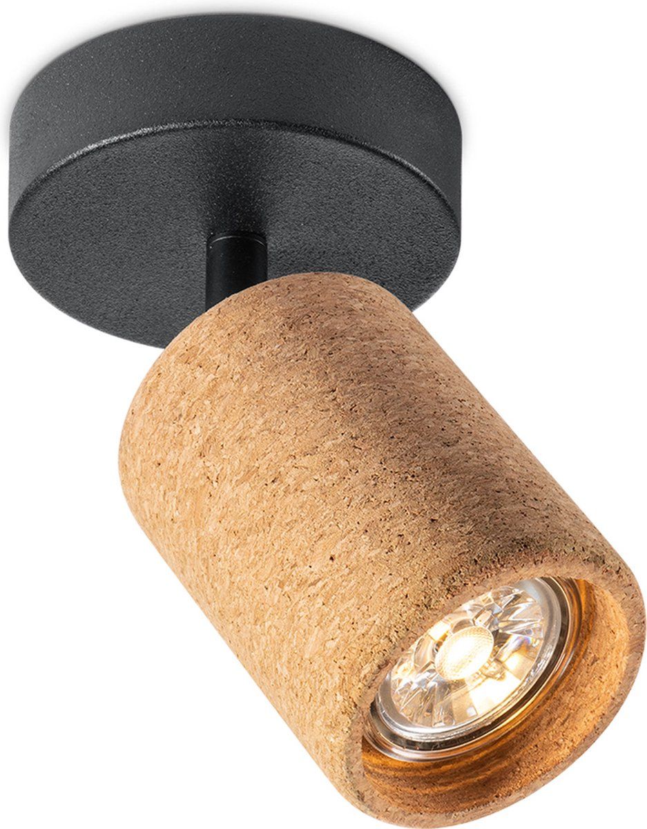Home Sweet Home Opbouwspot Cork - Zwart - LED - Dimbaar - 5W - 3000K