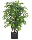 Leaf Design UK Kunstplant, 90 cm, Bossig, Zwarte Kunststof Pot