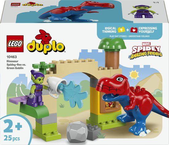 LEGO DUPLO Marvel Dinosaurus Spidey-Rex vs. Green Goblin Speelgoed voor Peuters - 10463