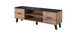 Cama LOTTA 160 2D2K TV-meubel Wotan eiken/mat zwart