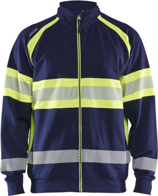 Blåkläder High-Vis sweater 3551-1158 - Marine/High Vis Geel - XXXL