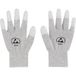 TRU COMPONENTS TC-12539840 Gants ESD Gris clair Taille : S Fibres de polyamide, revêtement PU 1 paire