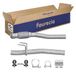 HELLA 8LA 366 000-751 Tuyau d'échappement - Kit Easy2Fit® - Avant - en deux parties - Jeu avec pièces de montage - pour p.ex. PEUGEOT 206