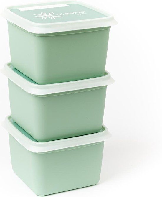 Amuse Alaska BIO Diepvriesdozen - Set van 3 - 750 ml - Muntgroen