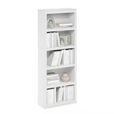 Furinno Rail 5-Tier Open Plank Boekenkast, Wit